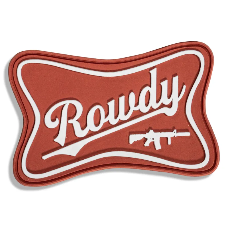 Rowdy Beer Logo PVC Patch sold by Combat Iron Apparel
