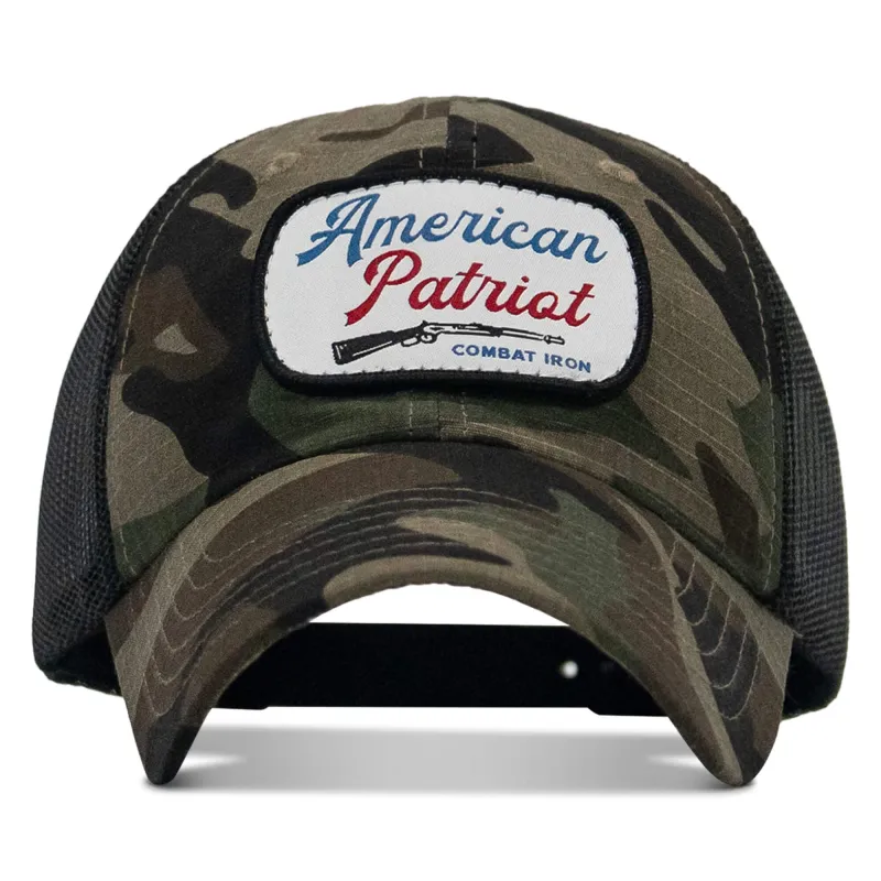 American Patriot Patch Tactical Ripstop Mesh Snapback Hat sold by Combat Iron Apparel