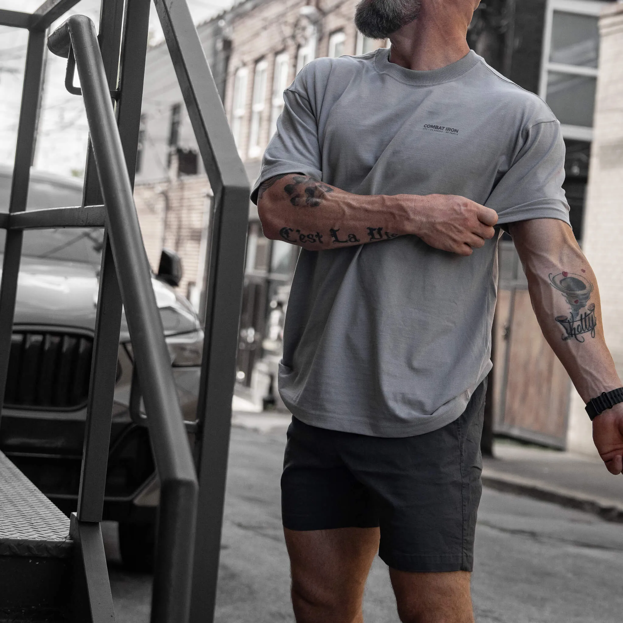 Branded Heavyweight Men's T-Shirt sold by Combat Iron Apparel product image thumbnail 3