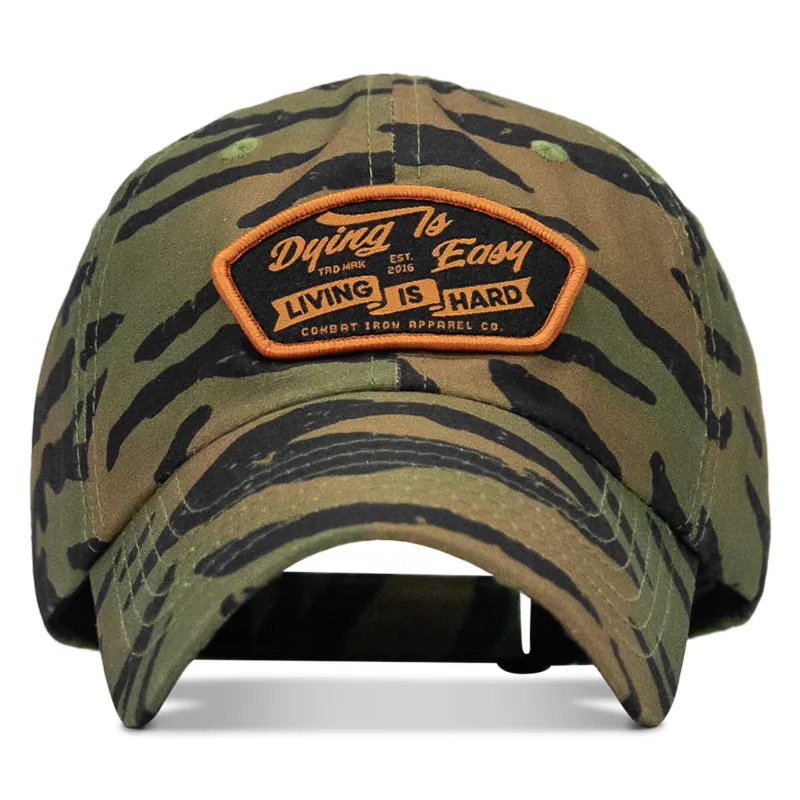 Dying Is Easy, Living Is Hard Patch Ripstop Tactical Hat made by Combat Iron Apparel