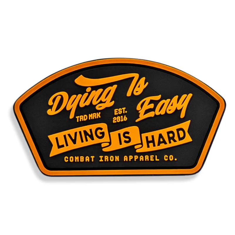 Dying Is Easy, Living Is Hard PVC Patch sold by Combat Iron Apparel
