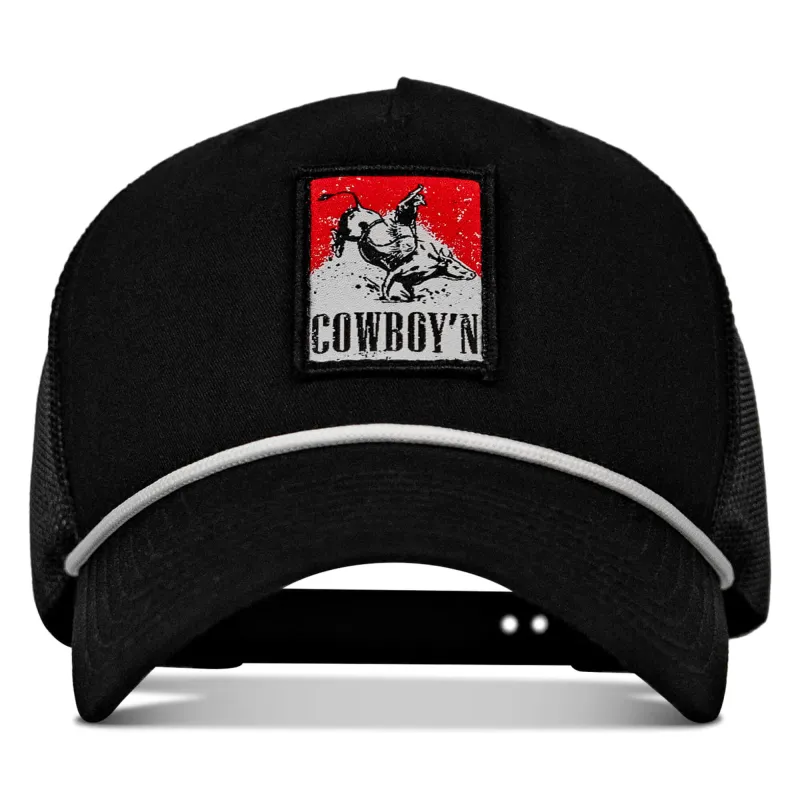 Cowboy'n Knuck If You Buck Patch Rope Snapback Hat sold by Combat Iron Apparel