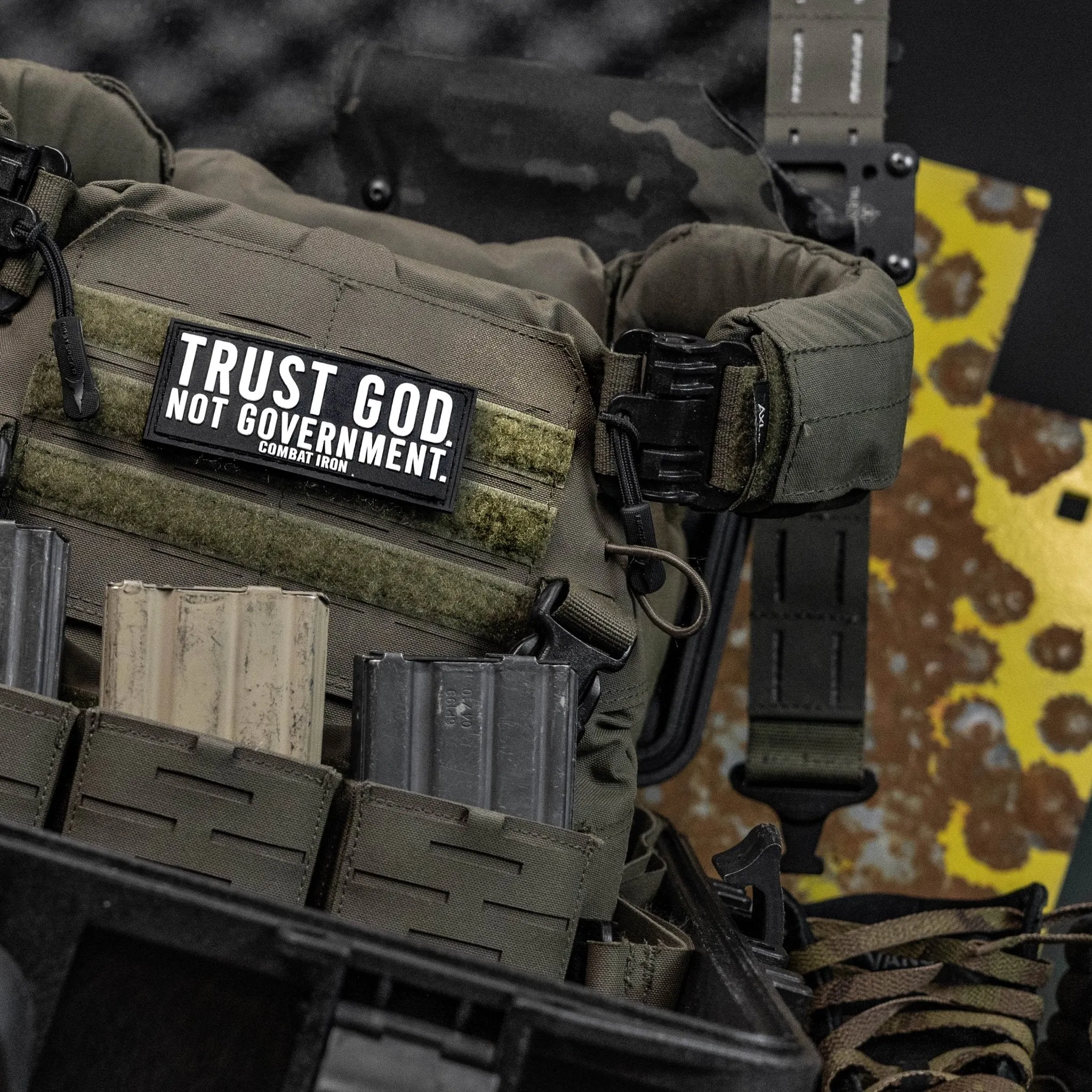 Trust God. Not Government. PVC Patch sold by Combat Iron Apparel product image thumbnail 2