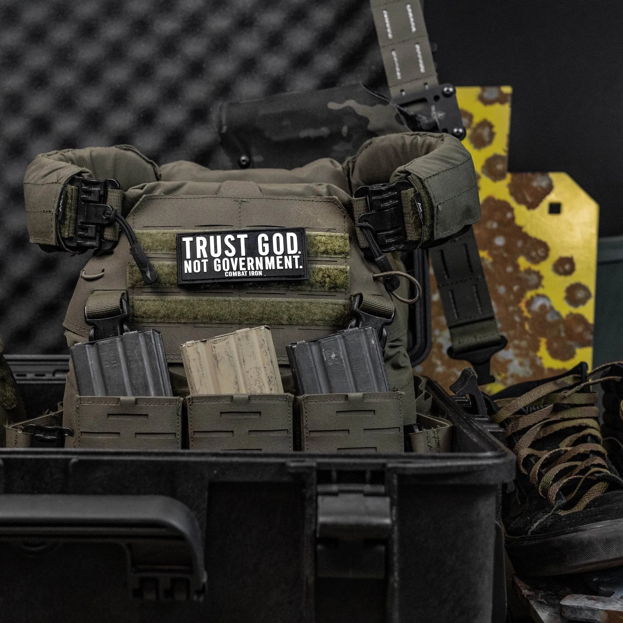 Trust God. Not Government. PVC Patch sold by Combat Iron Apparel product image thumbnail 3