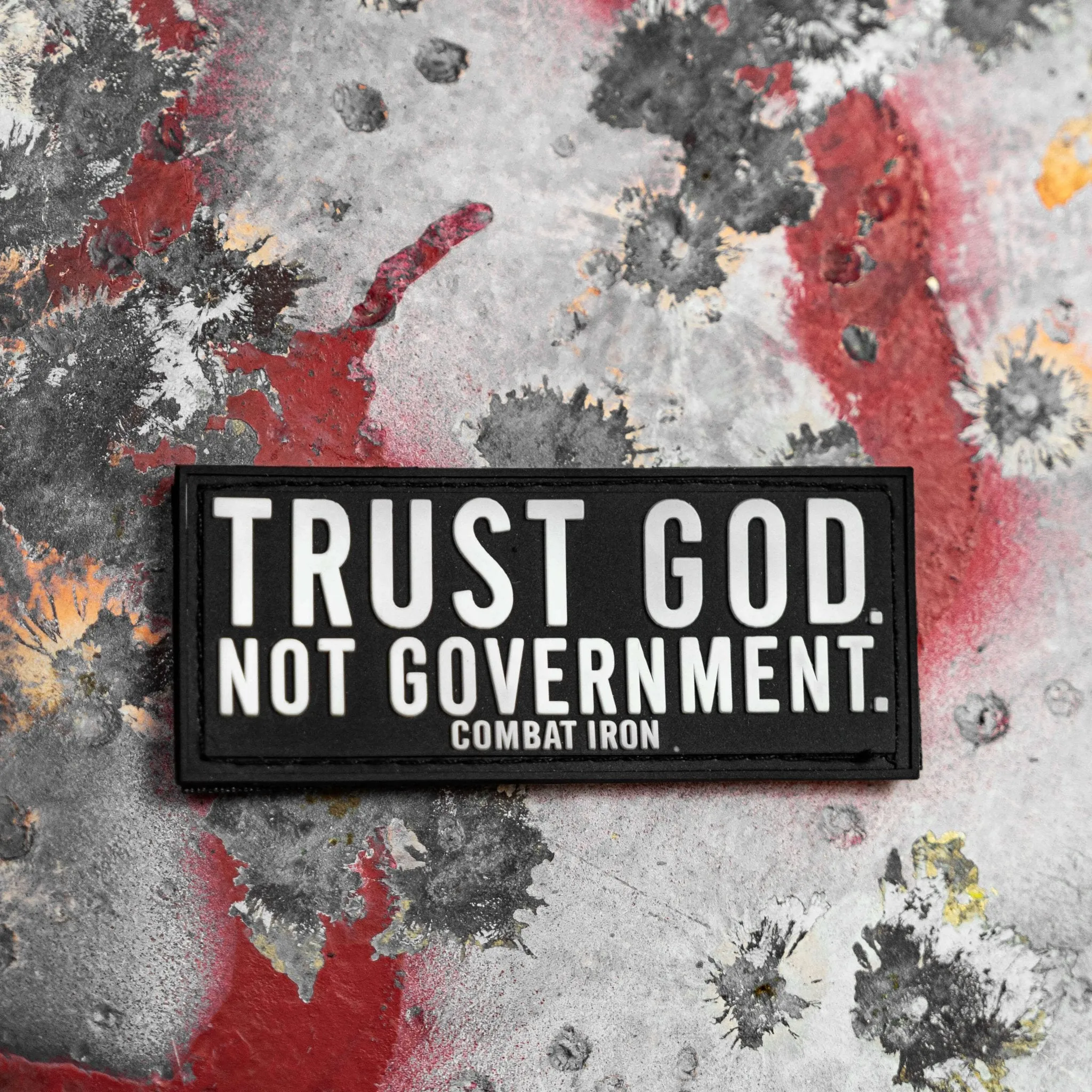 Trust God. Not Government. PVC Patch sold by Combat Iron Apparel product image thumbnail 5