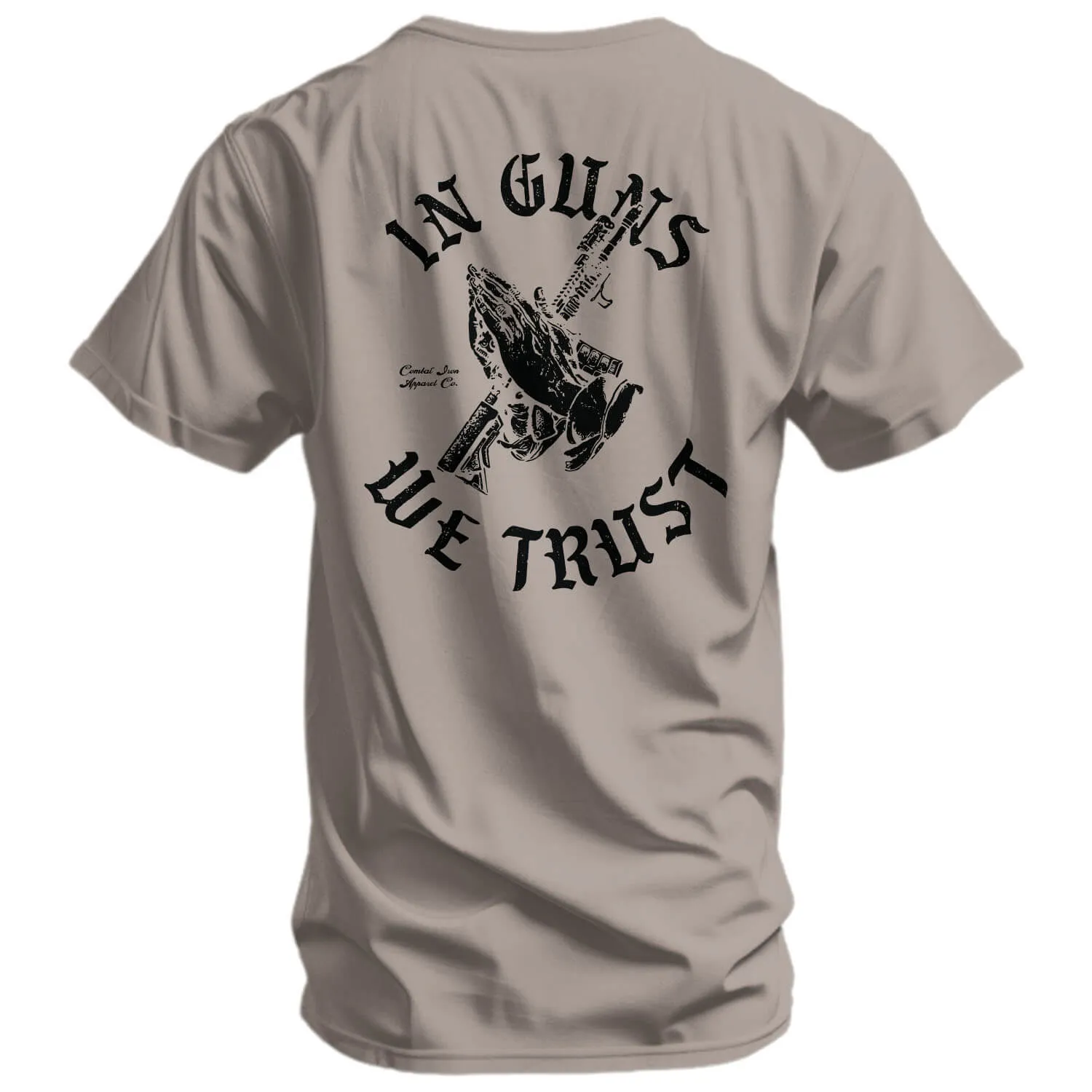 In Guns We Trust Men's T-Shirt sold by Combat Iron Apparel product image thumbnail 3