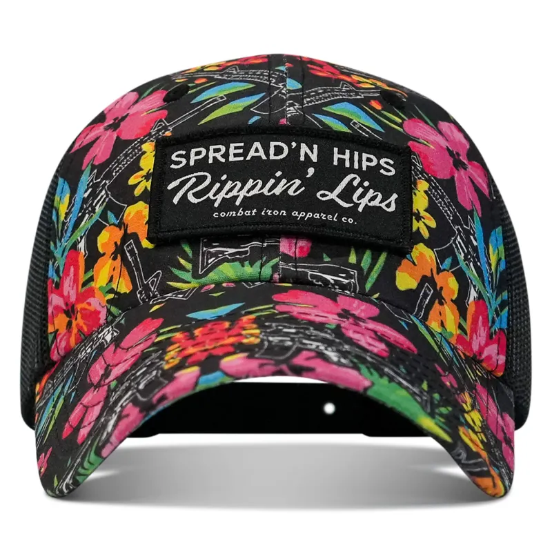 Spreadin' Hips and Rippin' Lips Patch Ripstop Snapback made by Combat Iron Apparel