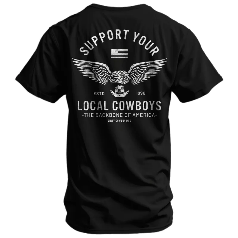Support Your Local Cowboys Men's T-Shirt sold by Combat Iron Apparel