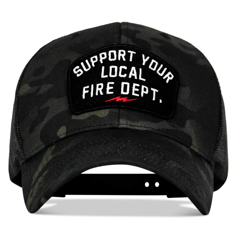 Support Your Local Fire Dept. Patch Snapback Hat sold by Combat Iron Apparel