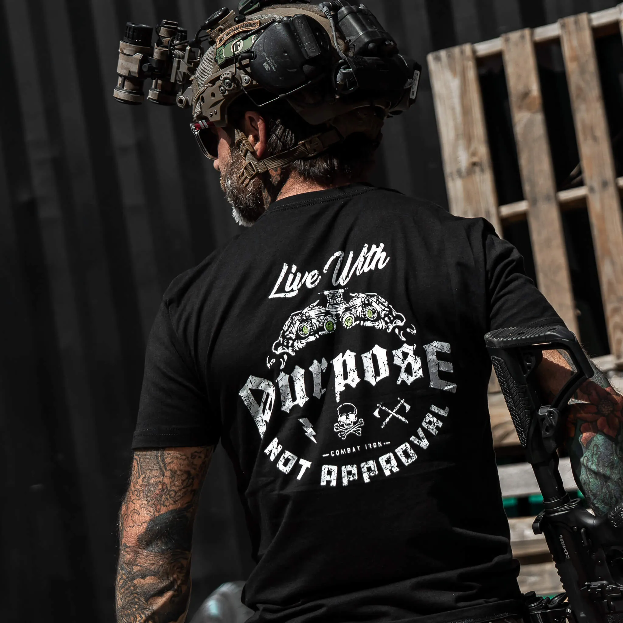 Live With Purpose. Not Approval Men's T-Shirt sold by Combat Iron Apparel product image thumbnail 5