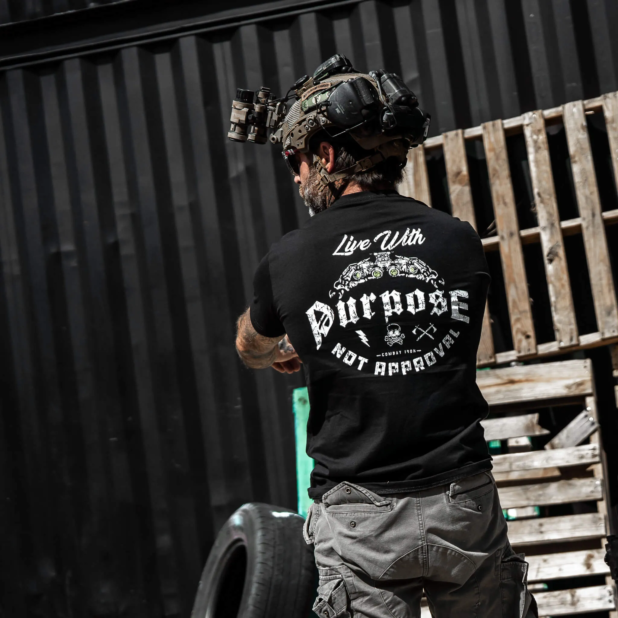 Live With Purpose. Not Approval Men's T-Shirt sold by Combat Iron Apparel product image thumbnail 4