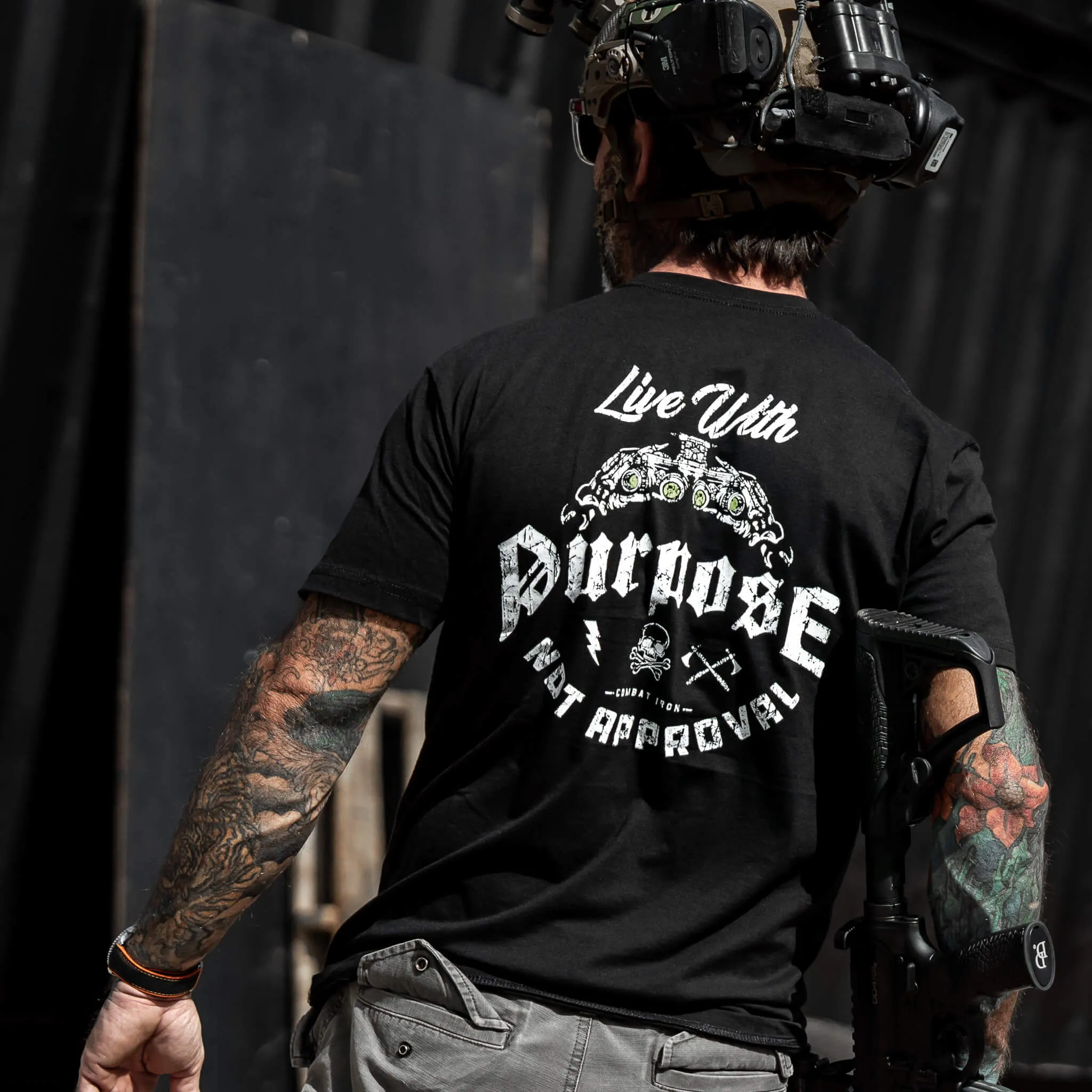 Live With Purpose. Not Approval Men's T-Shirt sold by Combat Iron Apparel product image thumbnail 3