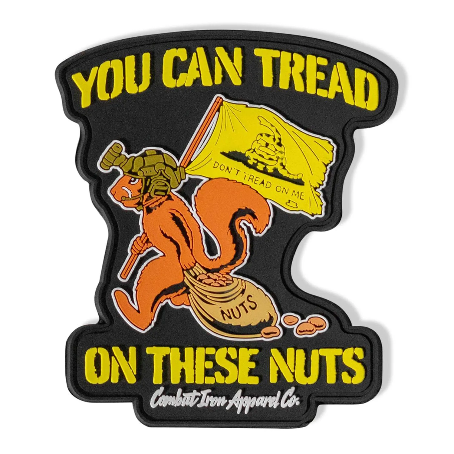 You Can Tread On These Nuts Tactical Squirrel PVC Patch sold by Combat Iron Apparel