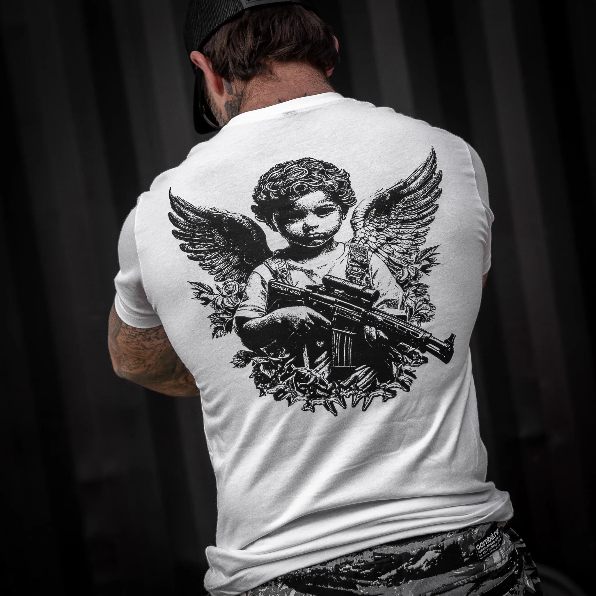 The Armed Guardian Angel Men's T-Shirt sold by Combat Iron Apparel product image thumbnail 5