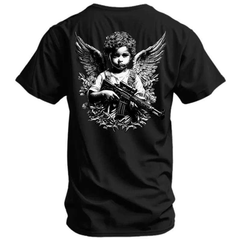 The Armed Guardian Angel Men's T-Shirt made by Combat Iron Apparel