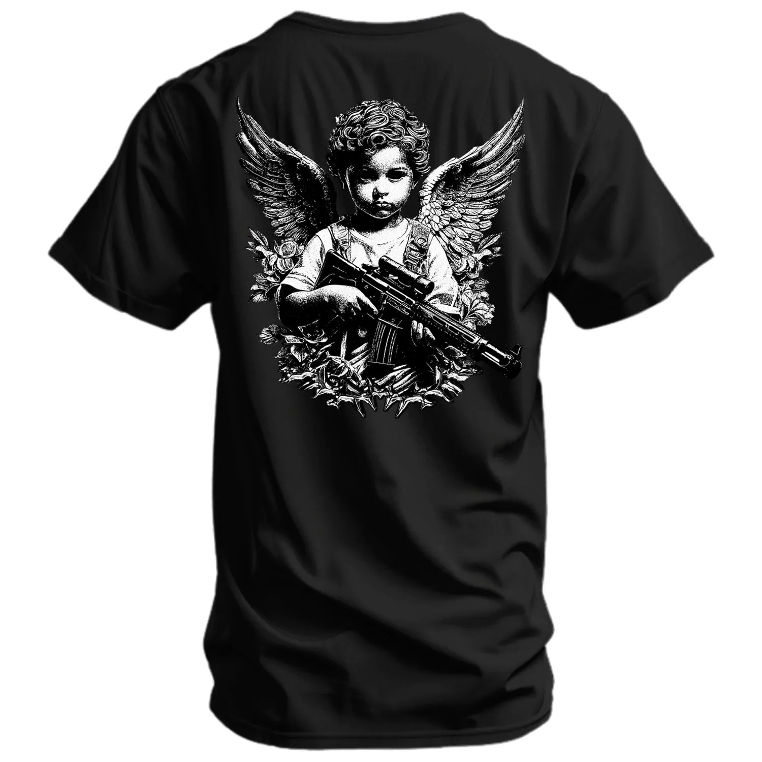 The Armed Guardian Angel Men's T-Shirt sold by Combat Iron Apparel