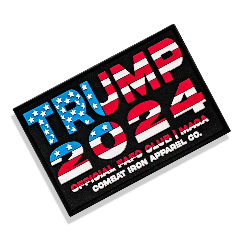 Trump 2024 American Flag PVC Patch made by Combat Iron Apparel