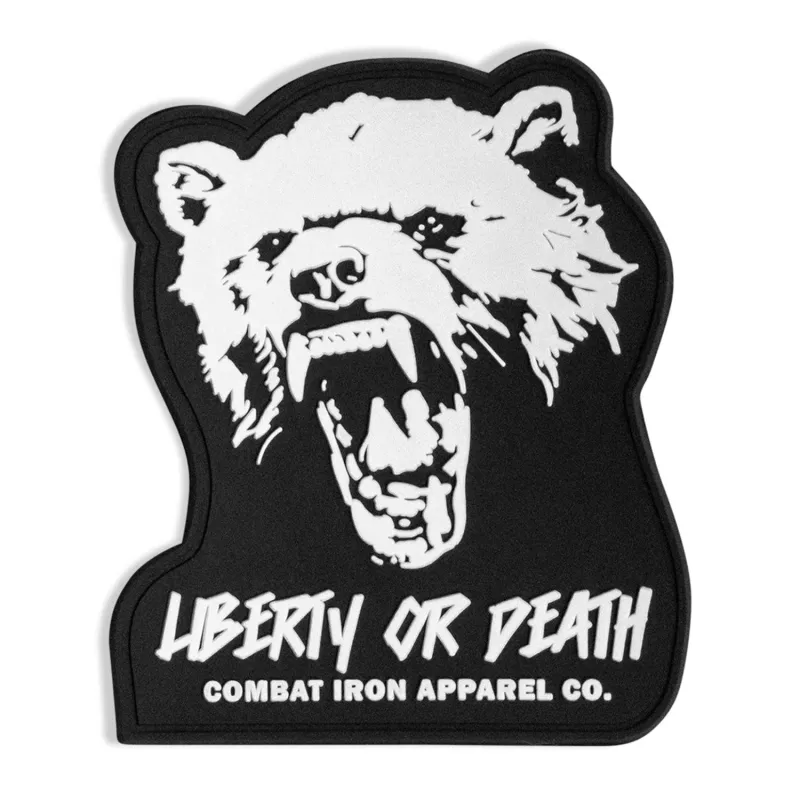 Liberty Or Death Fight Like Hell PVC Patch made by Combat Iron Apparel