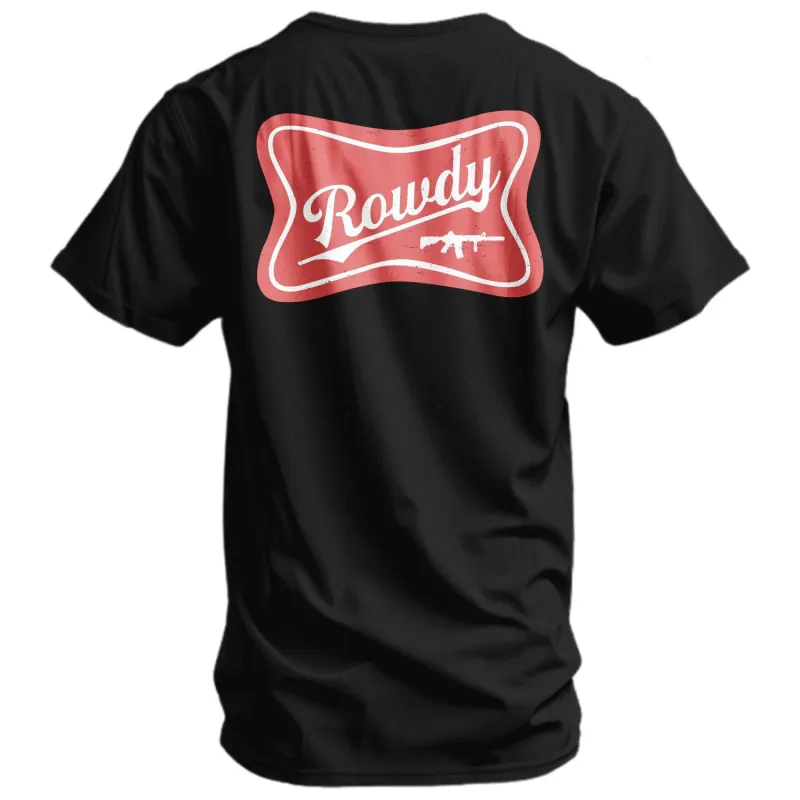 Rowdy Beer Logo Men's T-Shirt made by Combat Iron Apparel