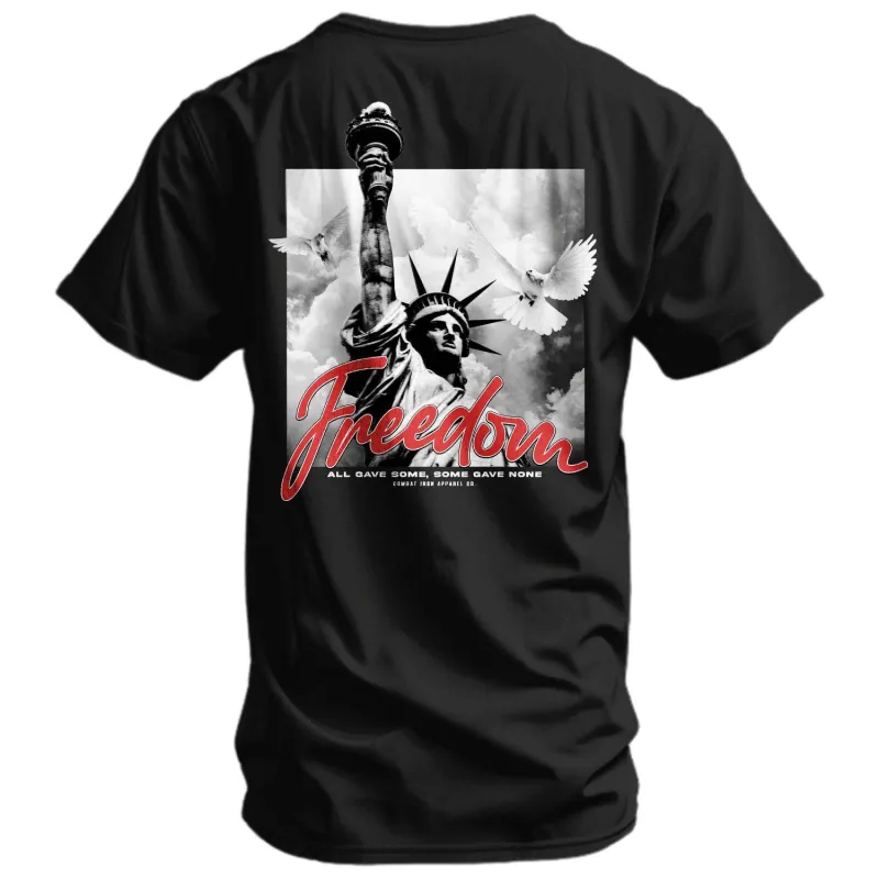 Freedom Statue Men's T-Shirt sold by Combat Iron Apparel