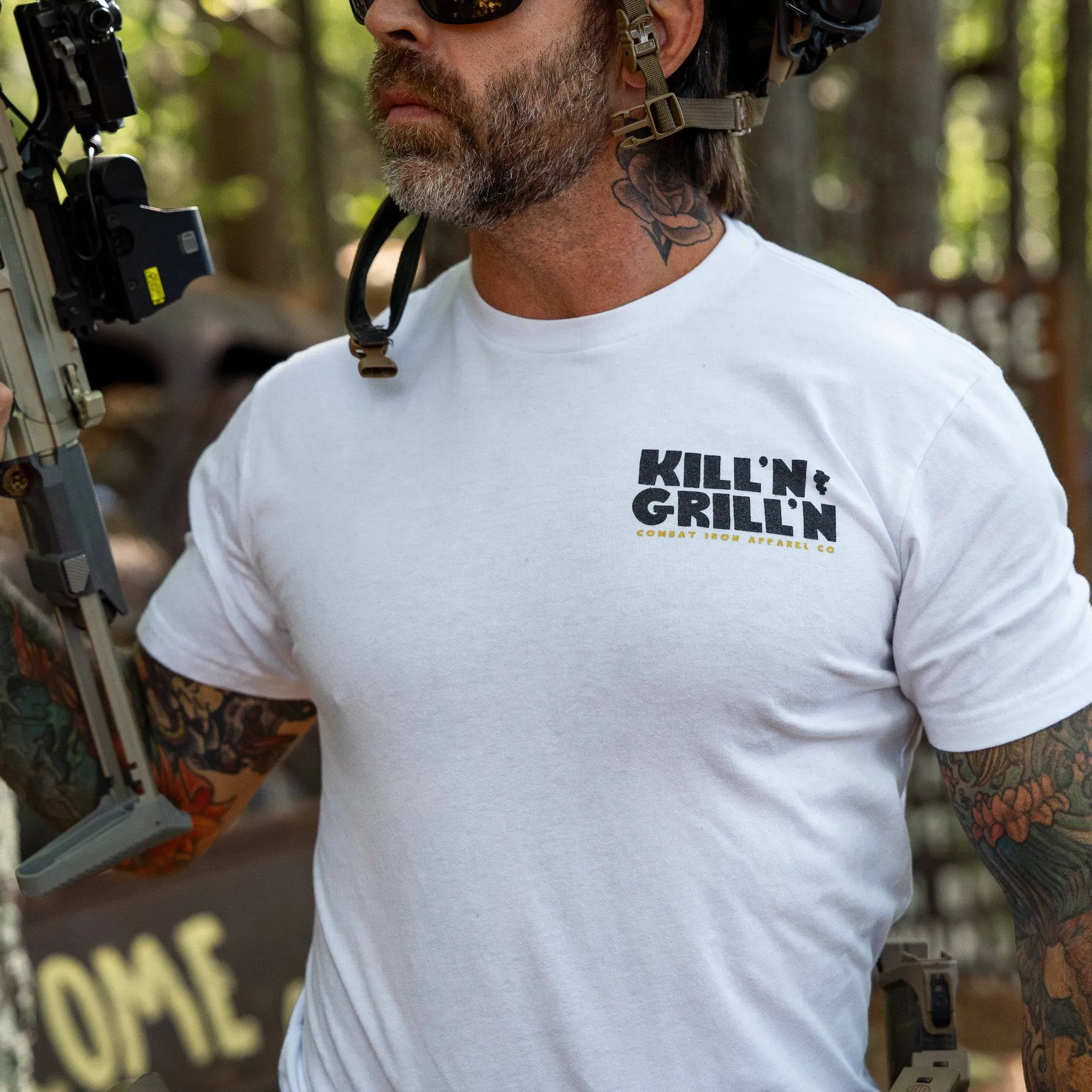 Kill'n & Grill'n | Some Hills Are Worth Fighting For Men's T-Shirt sold by Combat Iron Apparel product image thumbnail 5
