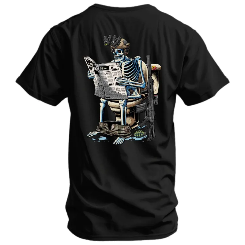 Fake News Reading Operator Men's T-Shirt sold by Combat Iron Apparel