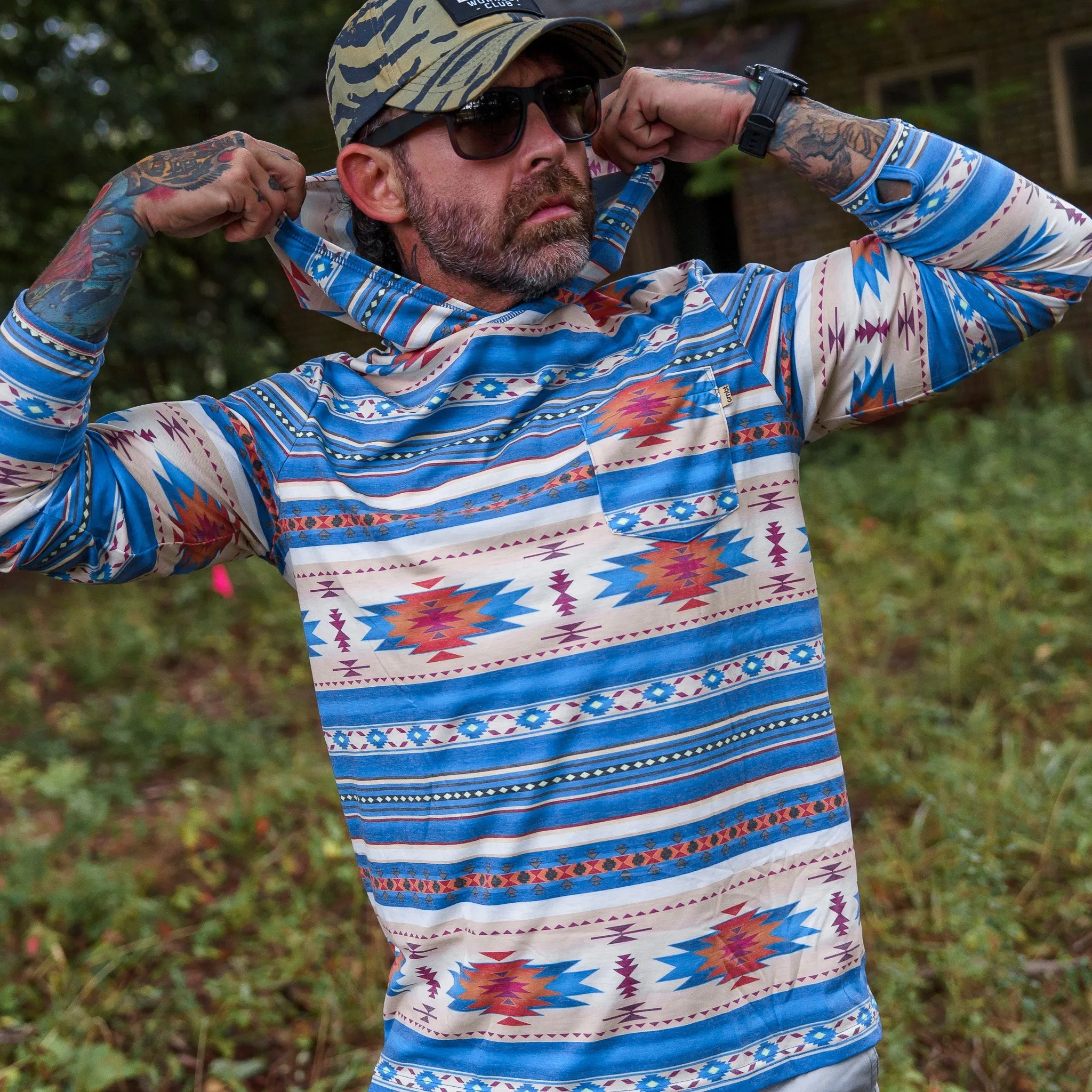 Men's Outdoors Long Sleeve Performance Hoodie sold by Combat Iron Apparel product image thumbnail 2