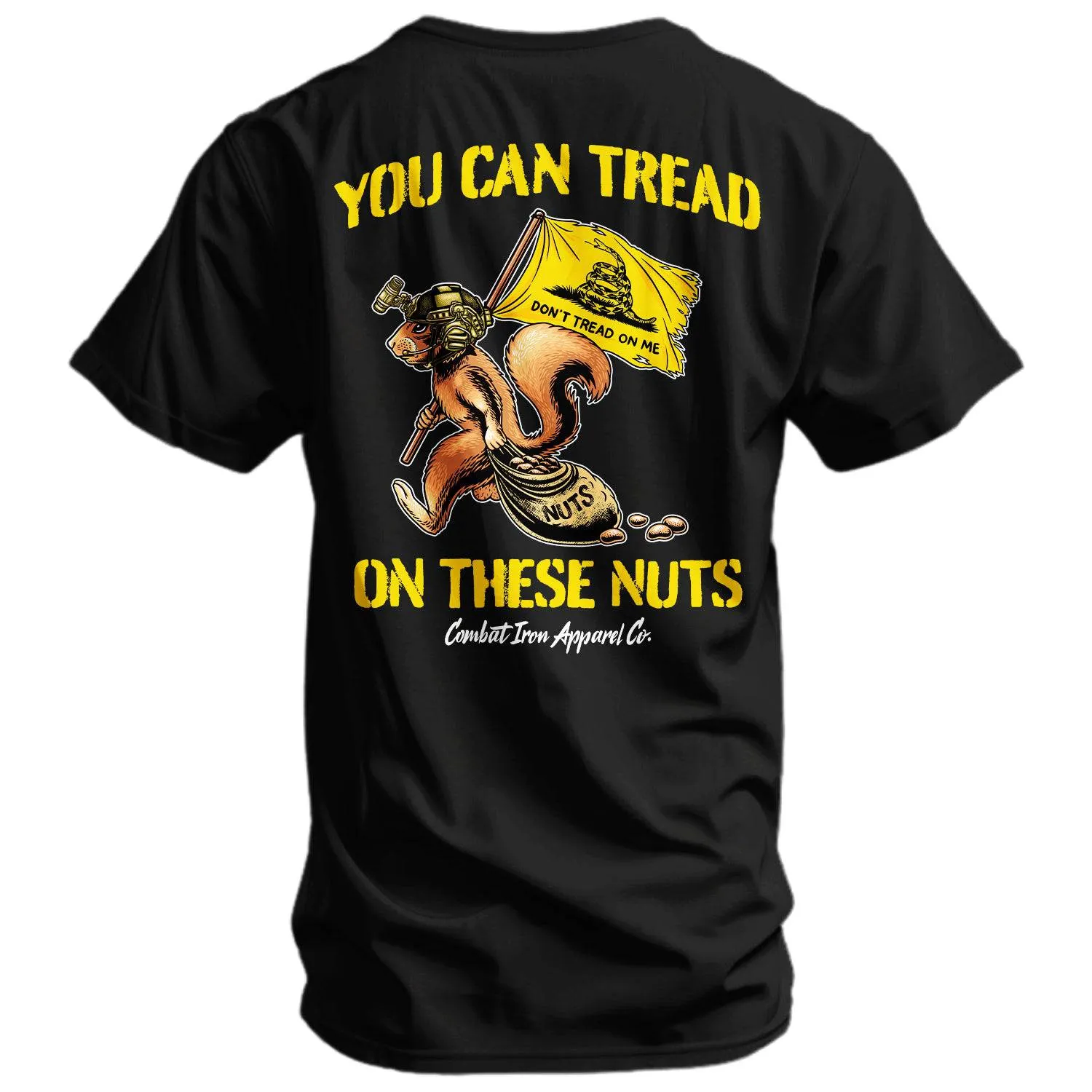 Tread On These Nuts Patriotic Men's T-Shirt sold by Combat Iron Apparel
