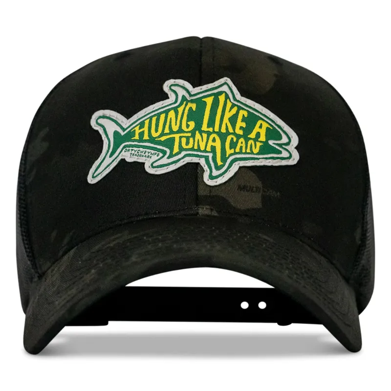 Hung Like A Tuna Can Snapback Hat sold by Combat Iron Apparel