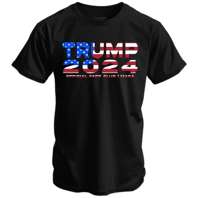 Trump 2024 American Flag Men's T-Shirt sold by Combat Iron Apparel