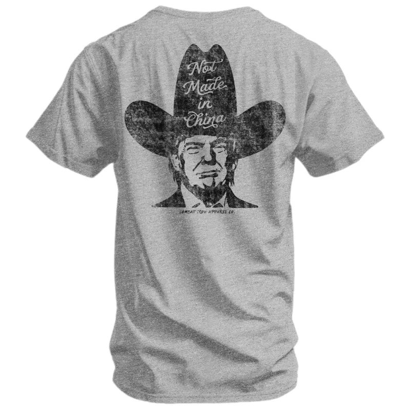 Not Made In China Trump Men's T-Shirt sold by Combat Iron Apparel