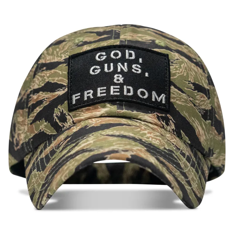 Ripstop God, Guns and Freedom Lifestyle Patch Low Profile Hat sold by Combat Iron Apparel