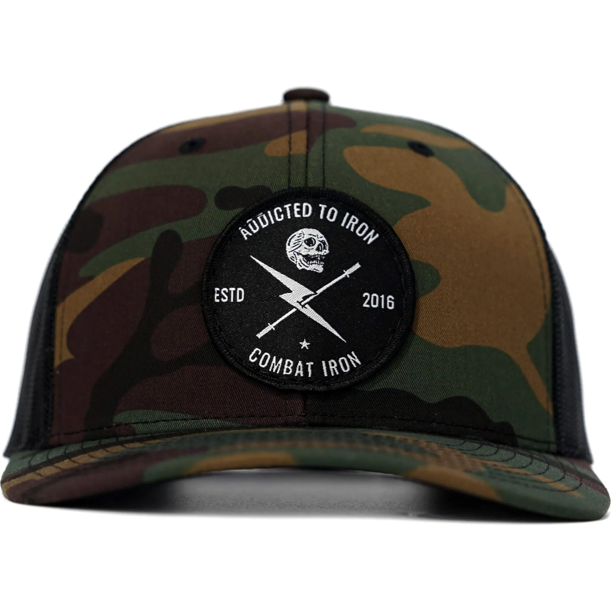 Addicted To Iron Patch Snapback Hat sold by Combat Iron Apparel product image thumbnail 4