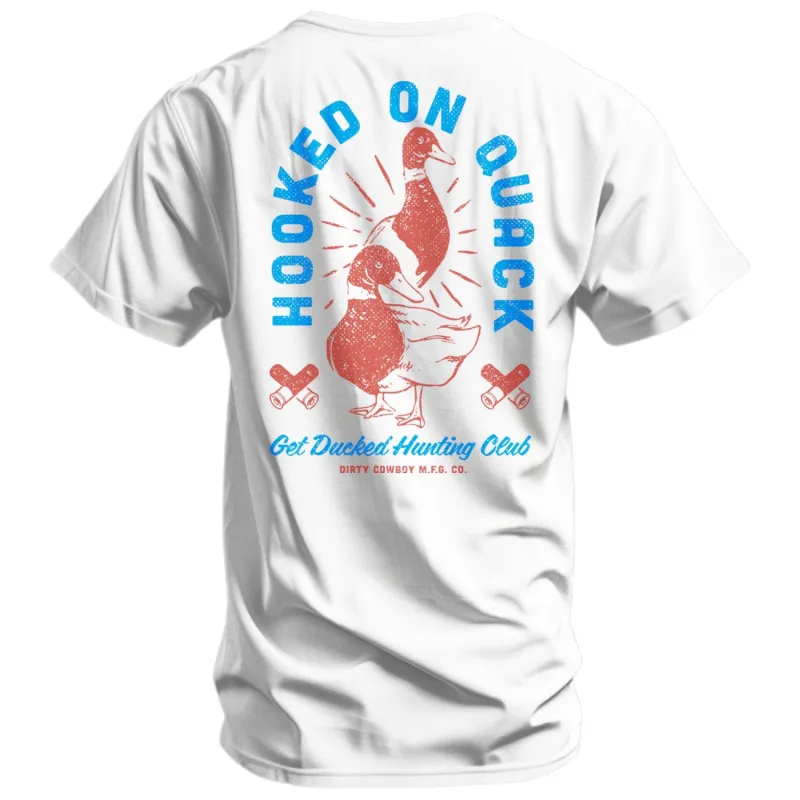 Hooked On Quack Hunter ' Get Ducked' Men's T-Shirt sold by Combat Iron Apparel