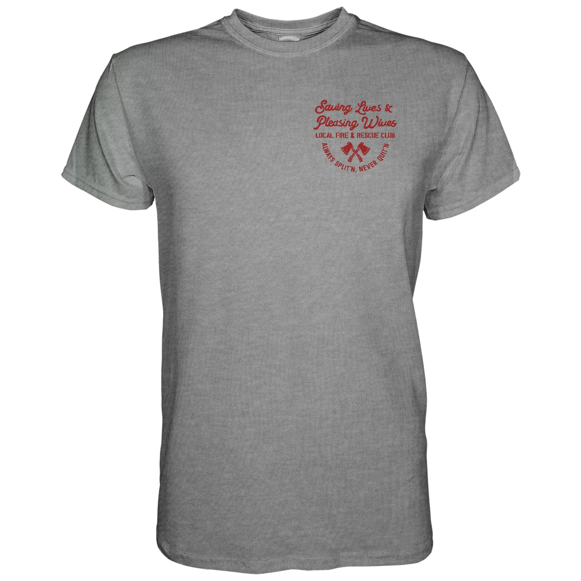 Saving Lives & Pleasing Wives Fire & Rescue Club Men's T-Shirt sold by Combat Iron Apparel product image thumbnail 4