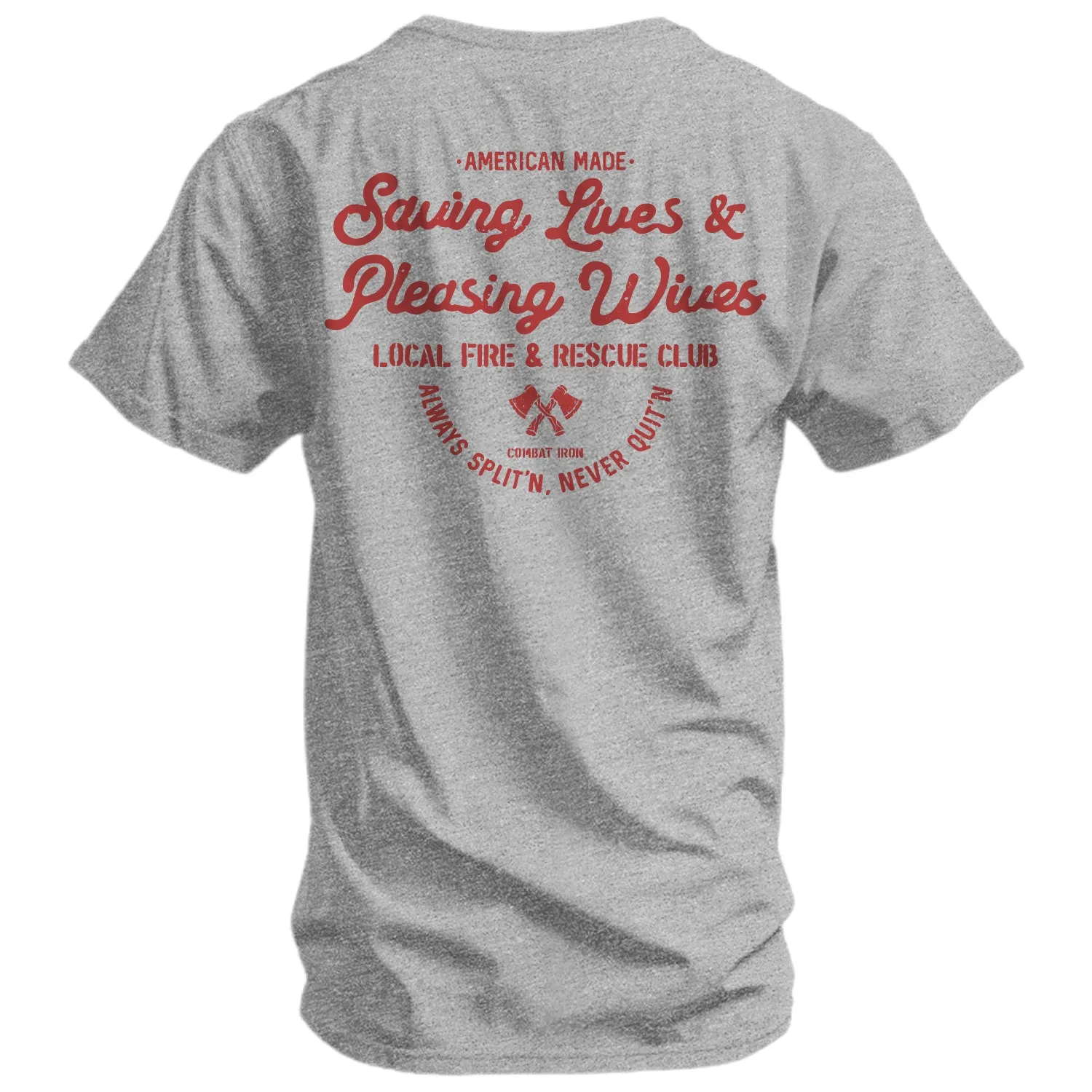 Saving Lives & Pleasing Wives Fire & Rescue Club Men's T-Shirt sold by Combat Iron Apparel product image thumbnail 3