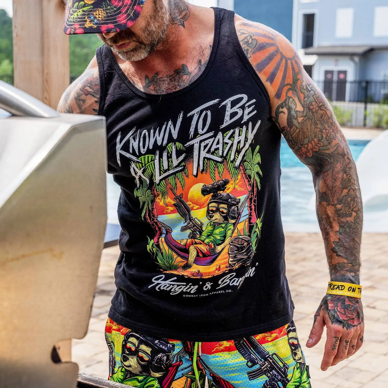 Known To Be A Lil Trashy Raccoon Men's Tank sold by Combat Iron Apparel product image thumbnail 5