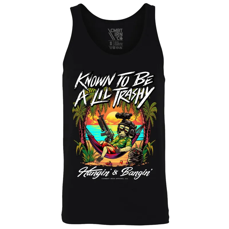 Known To Be A Lil Trashy Raccoon Men's Tank made by Combat Iron Apparel