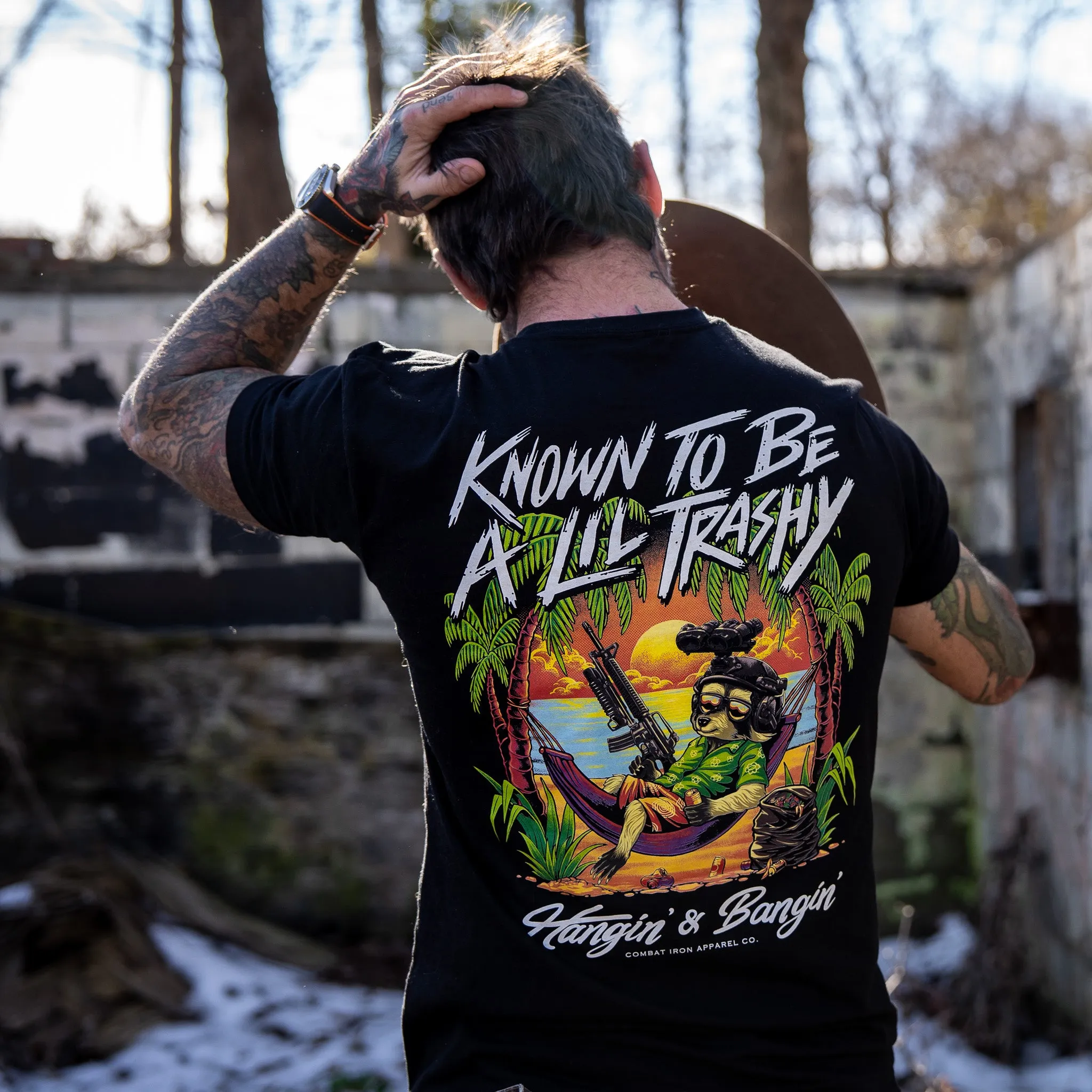 Known To Be A Lil Trashy Raccoon Men's T-Shirt sold by Combat Iron Apparel product image thumbnail 3