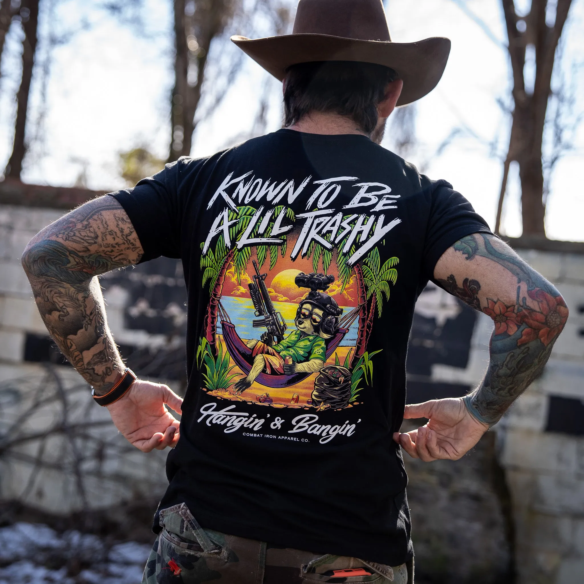 Known To Be A Lil Trashy Raccoon Men's T-Shirt sold by Combat Iron Apparel product image thumbnail 2