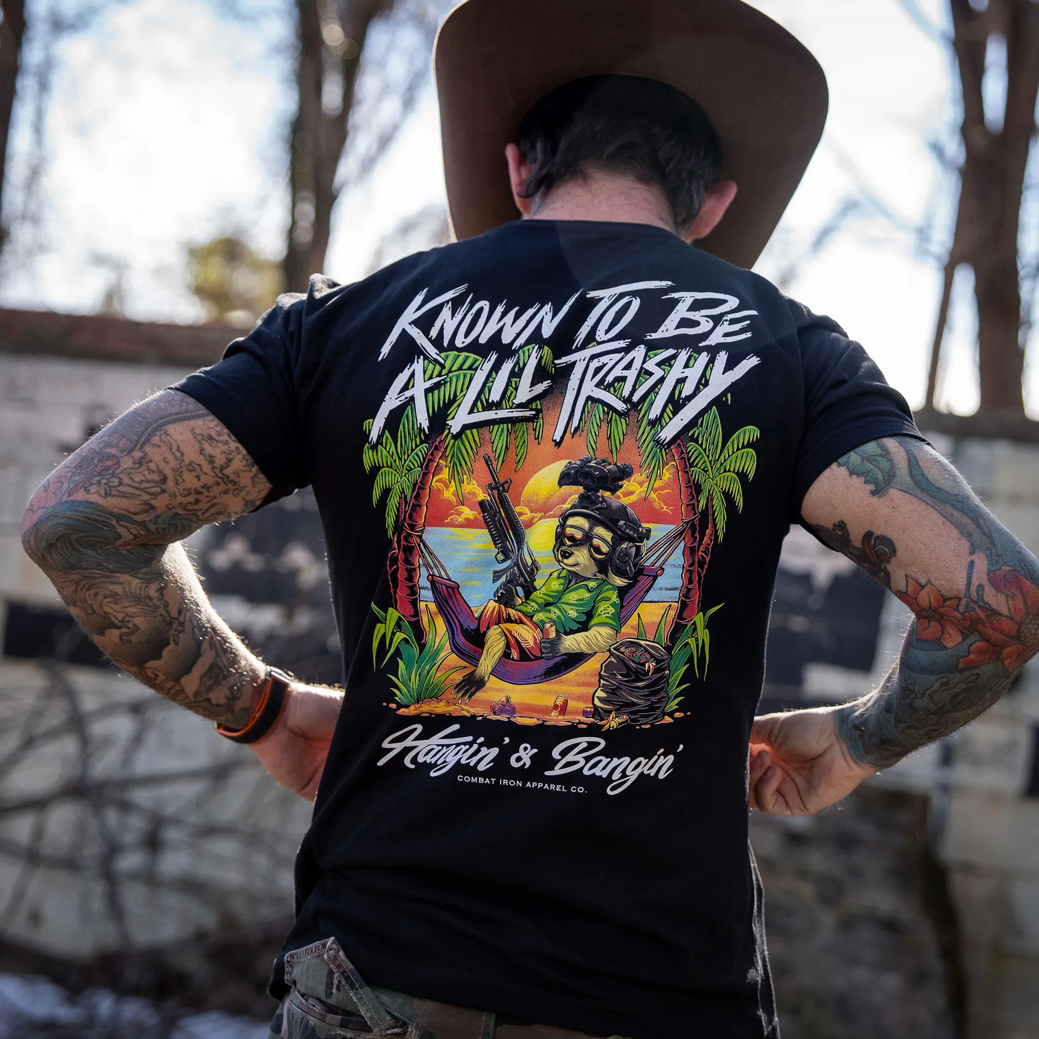 Known To Be A Lil Trashy Raccoon Men's T-Shirt sold by Combat Iron Apparel product image thumbnail 5