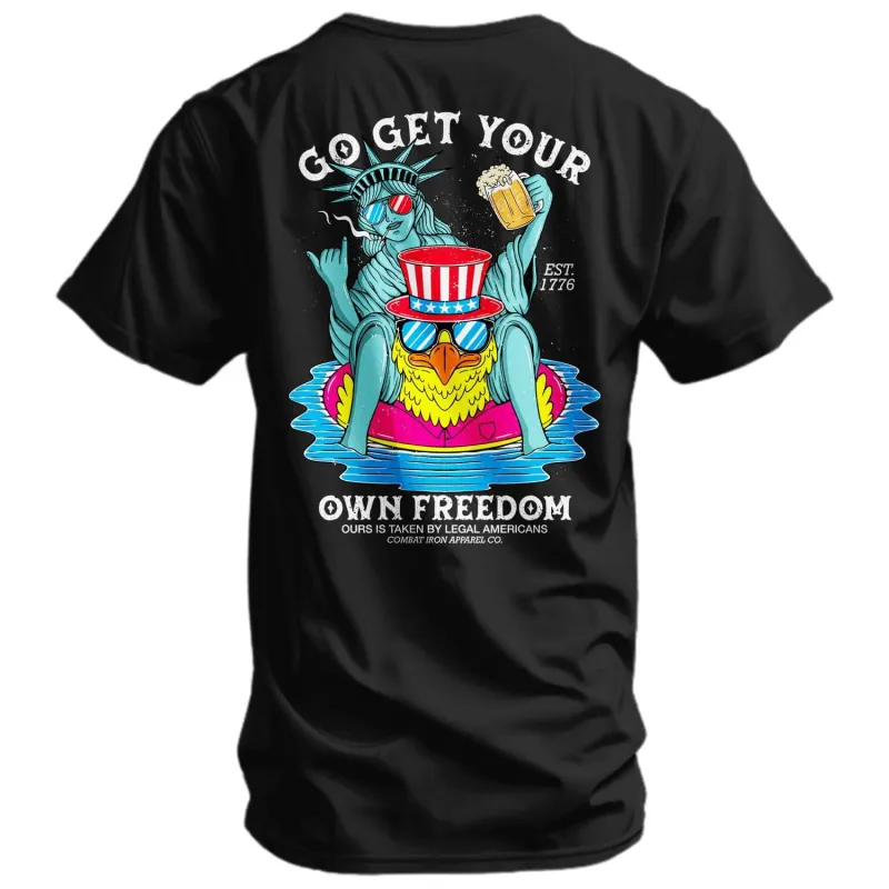Get Your Own Freedom Men's T-Shirt made by Combat Iron Apparel