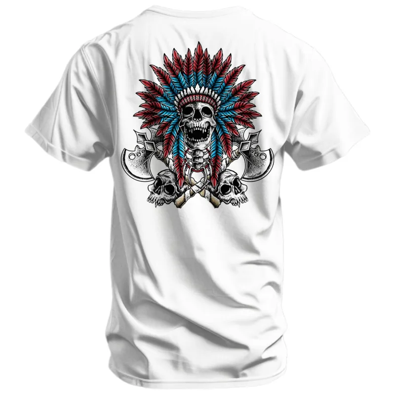 Warrior Spirit Indian Head Men's T-Shirt made by Combat Iron Apparel