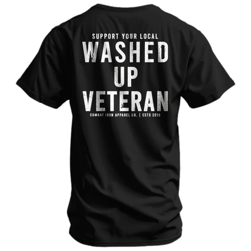 Washed Up Veteran Men's T-Shirt made by Combat Iron Apparel