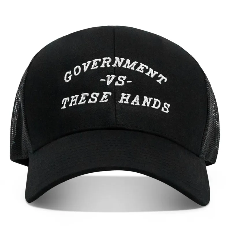 Government -vs- These Hands SnapBack Hat sold by Combat Iron Apparel