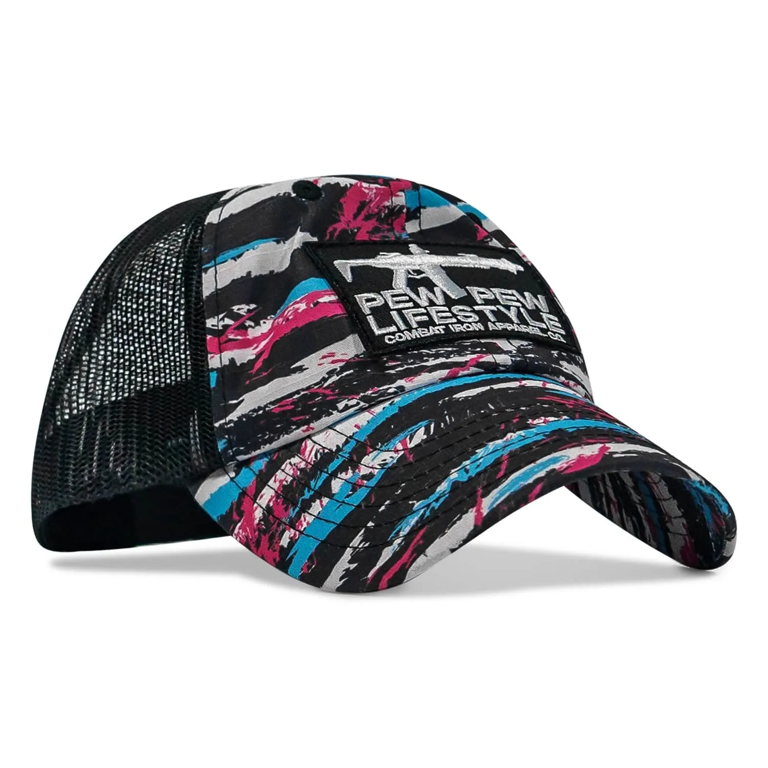 Ripstop Pew Pew Lifesyle Patch Tactical Ripstop Mesh Snapback Hat sold by Combat Iron Apparel product image thumbnail 5