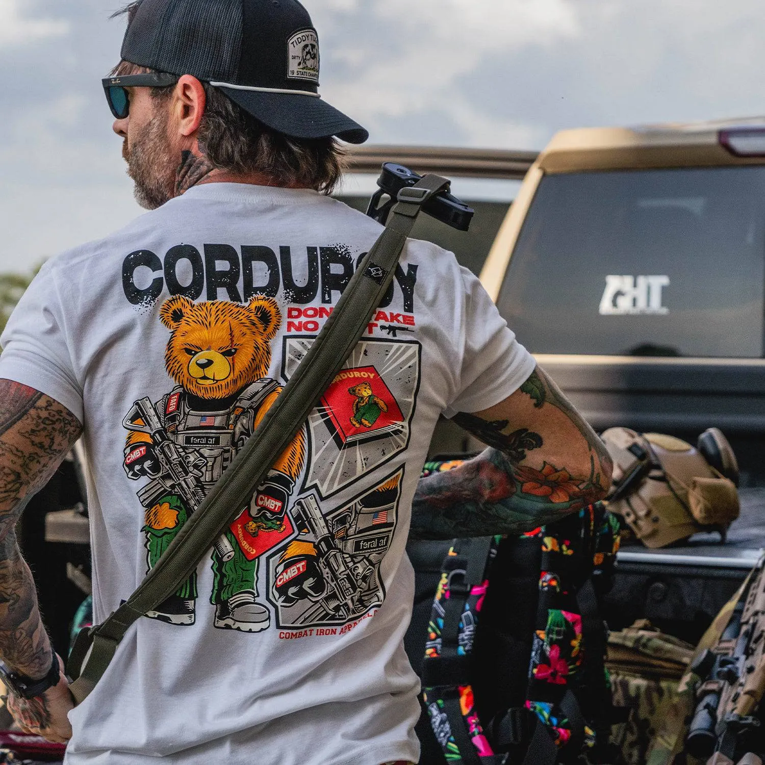 Corduroy The Bear - Don't Take No Sh*t Men's T-shirt sold by Combat Iron Apparel product image thumbnail 5