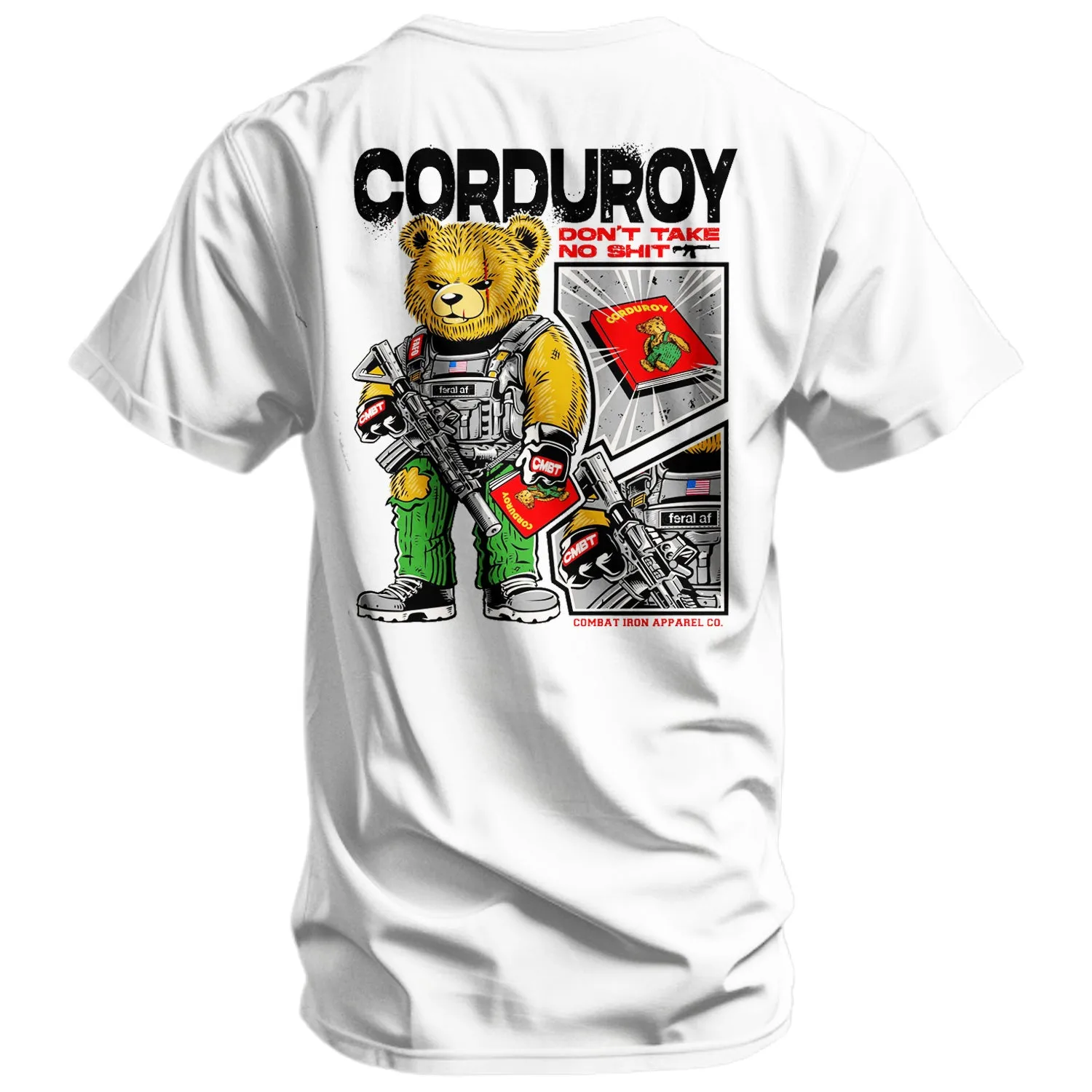 Corduroy The Bear - Don't Take No Sh*t Men's T-shirt sold by Combat Iron Apparel product image thumbnail 4