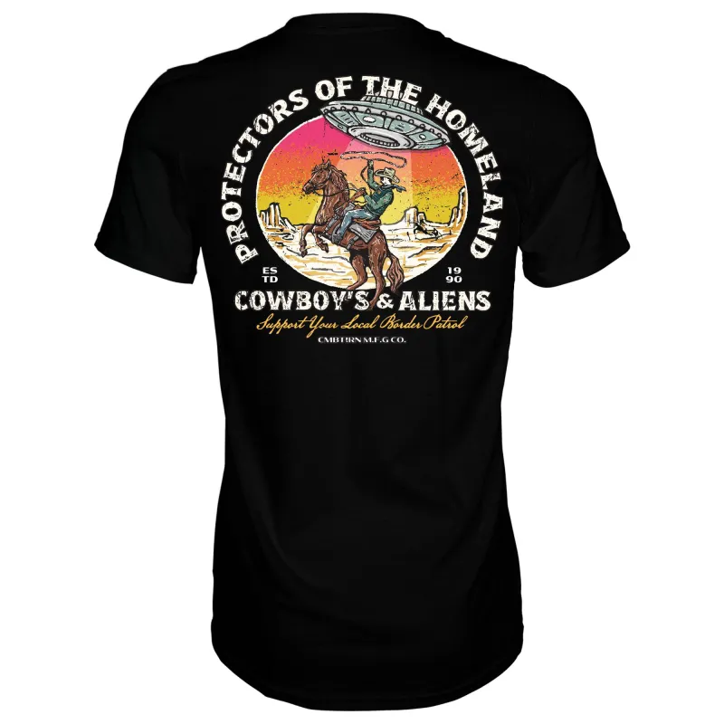 Border Patrol | Cowboy's & Aliens Men's T-Shirt sold by Combat Iron Apparel