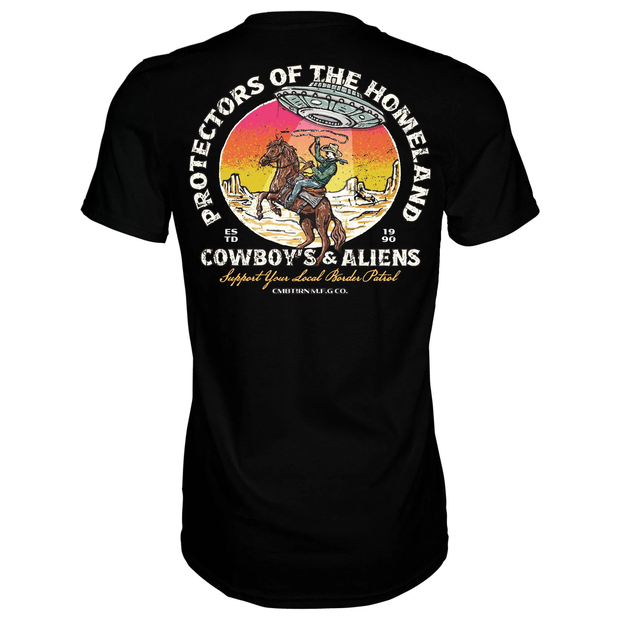 Border Patrol | Cowboy's & Aliens Men's T-Shirt sold by Combat Iron Apparel